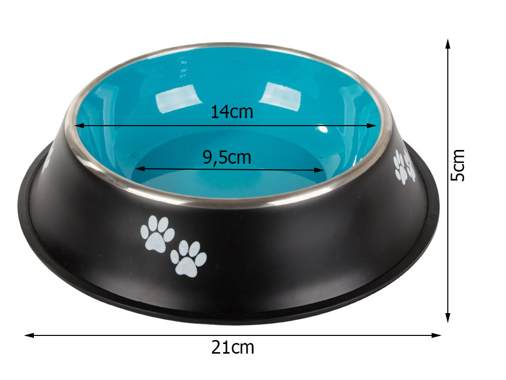 Metalinis dubenėlis šuniui 400 ml – 14 cm viršus, 21 cm pagrindas