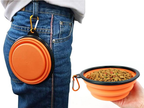 Sulankstomas kelioninis dubenėlis šuniui L – oranžinis, 800 ml